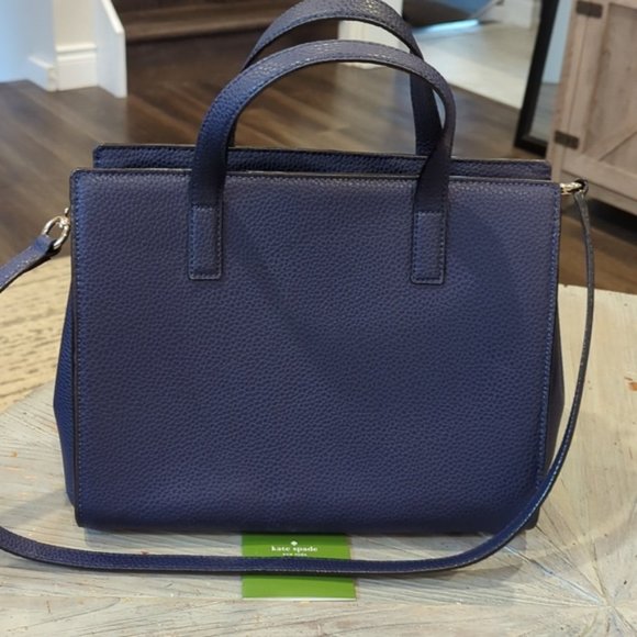 NWOT Kate Spade Chantal Bridge Place handbag blue cow leather - Picture 9 of 14